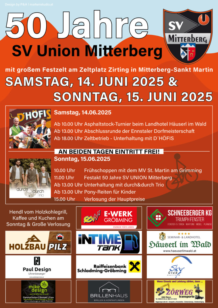 50 Jahre SV Mitterberg_Postwurf und Plakat_Internet